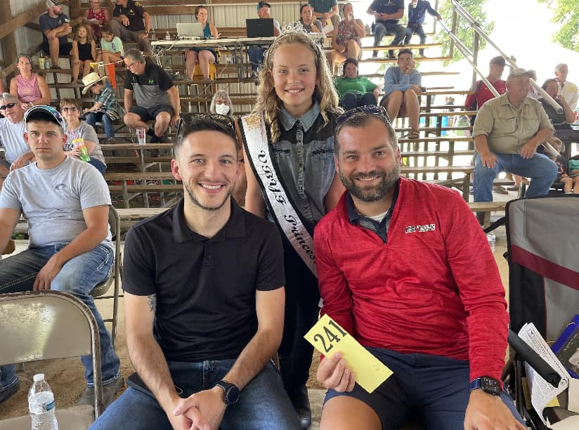 Brandon at Community Fair with Local Pageant Winner